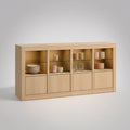 Příborník 180 × 40 × 90 cm z MDF s dubovou dýhou, světlý dub